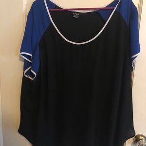 Torrid Blue/Black Top